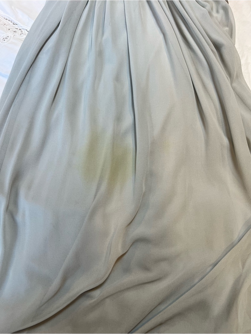 BHLDN by Anthropologie Pale Bluish Gray Beaded V-Neck Pleated Maxi Dress Size 4 - Picture 13 of 15